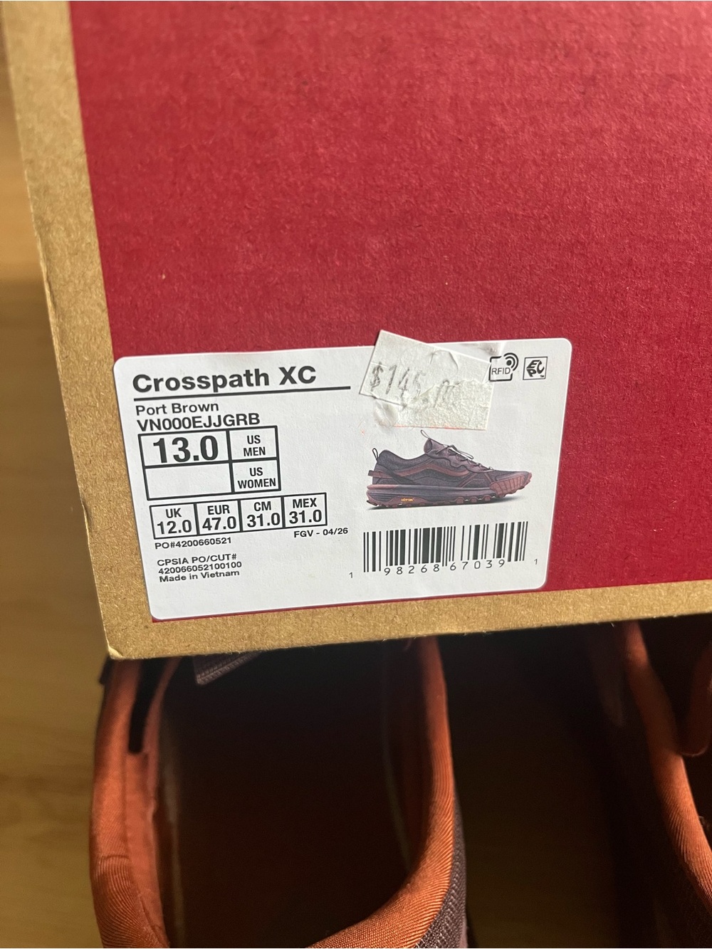 Vans Crosspath XC Port Brown Mens 13.0 US - Picture 13 of 13